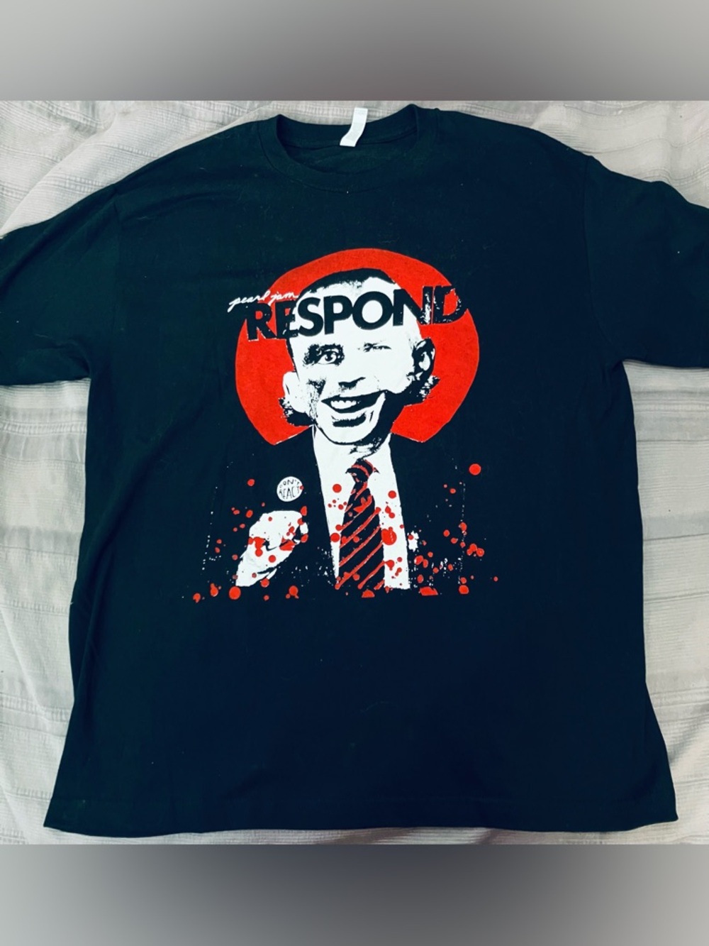 Pearl Jam RESPOND/RESPONDER Tshirt Men’s sz L from Jeff Ament NEW